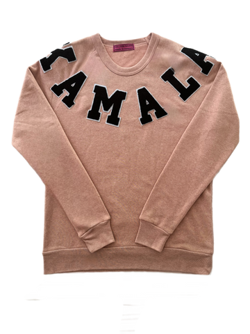 KAMALA varsity letter  organic sweatshirt *available in blush and charcoal