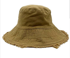 50 spf frayed edge cotton bucket hat-can be personalized or monogrammed * black, mint, hot pink, white khaki, grey