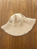 50 spf frayed edge cotton bucket hat-can be personalized or monogrammed * black, mint, hot pink, white khaki, grey
