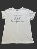 Pink The Future is Female Embroidered Cotton Garment Dyed Slub Tee