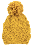 Chunky Knit Hat with Pom Pom  * ivory, blush, green, terracotta, mustard and black available
