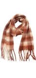 Cozy & Classic Winter Plaid Oblong Scarf in terracotta