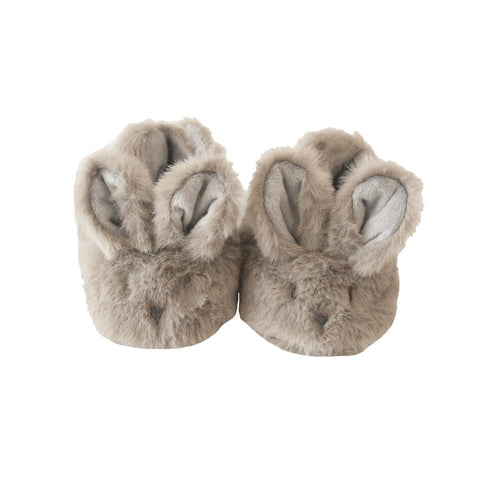 Plush luxe bunny baby booties *available in petal and grey