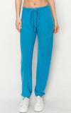 Lounge comfy and cozy pants with elastic drawstring pants with elastic at ankles- Ocean