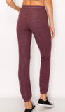 Winter cherry lounge cozy brushed jersey pants with elastic drawstring pants with elastic at ankles