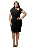Knot Shoulder Dress (Missy and Plus Sizes Available)
