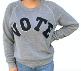 VOTE varsity letter  organic sweatshirt