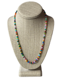 opal gemstone necklace hand knotted with silk 14K yellow gold clasp*available in blue multi, rainbow and pink multi