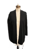 Our classic drape neck detail open cashmere duster *available in black, charcoal, emerald green and lavender