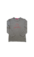 I’m speaking embroidery on long sleeve striped t-shirt