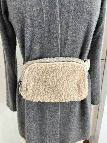 Our favorite belt bag- Soft sherpa (vegan) available now in 11 colors!
