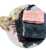 Cassette cross body or belt bag- vegan woven leather