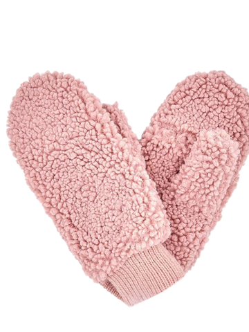 Sherpa convertible mittens with faux fur cozy lining  lining *available black, grey, blush pink or tan
