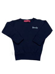 Youth size Pullover sweatshirt with personalized with embroidered monogram or Name
