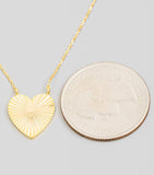Textured heart necklace