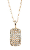 Our beautiful diamond dog tag pendant on an adjustable 14k 14-16” chain will be your best gift of the season!