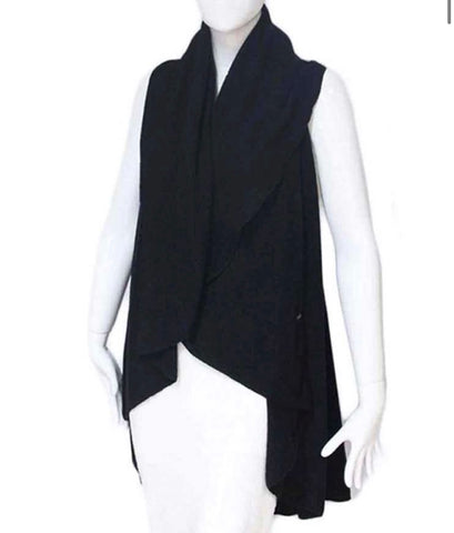 Vest drape wrap *black or dark gunmetal