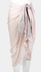 Light weight geometric print scarf *available pink or grey
