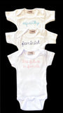 Baby The future is female embroidered Onesie