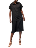Shirt dress Cotton Poplin Shirt Dress in black *monogram available