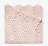 Blush pointelle  leaf knit baby gift set * monogramming available