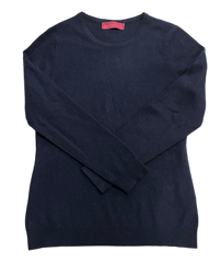 Our classic crew neck cashmere sweater *available in Black, H. Grey, Light blue, Terra cotta and Navy. Monogram Optional.